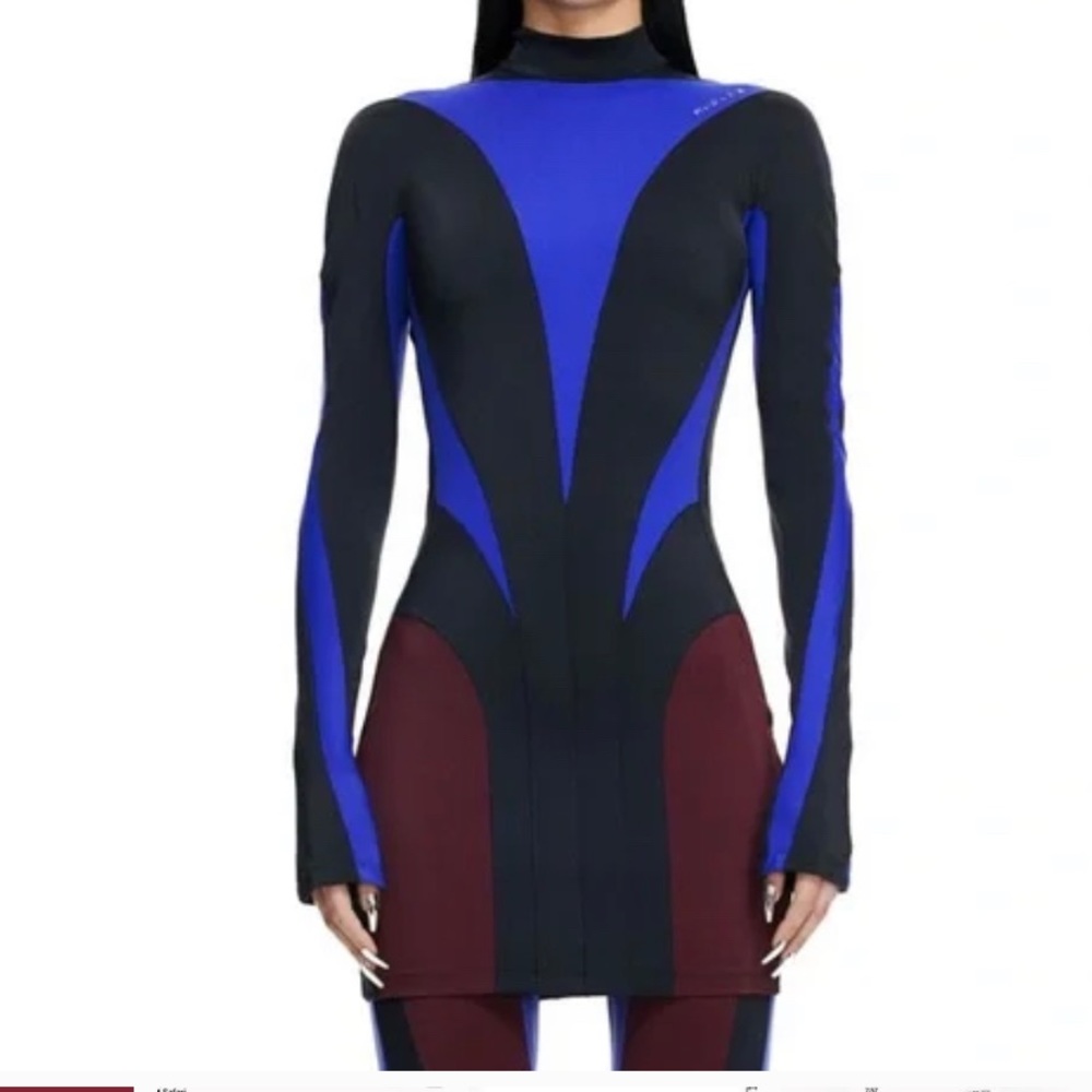 COPY - COPY - Mugler for H&M spiral paneled mini dress